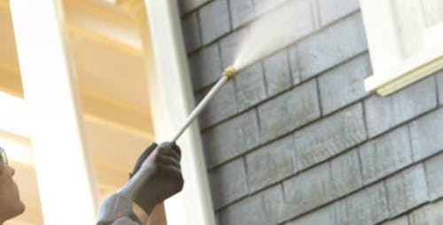 A banner image reflecting the title of the page: Power Washing